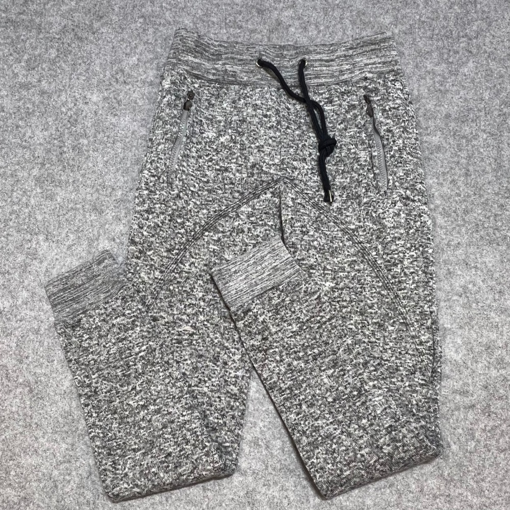 Royal Seven Mens Space Dye Joggers Grey Marled Fleece Lined Sweatpants Small